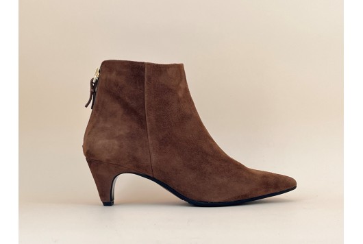 Low boot zip arrière vel/camel
